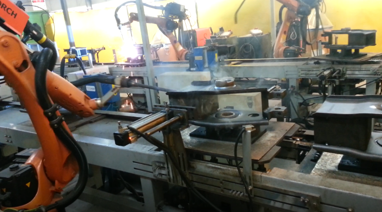 机器人焊接支架生产线